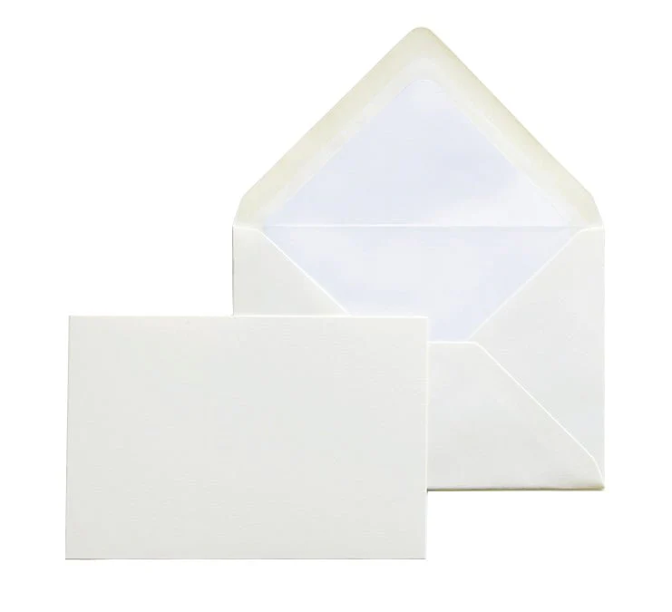 15 cartes et enveloppes ORIGINAL CROWN MILL Pure Cotton - C6 - Blanc – Image 2