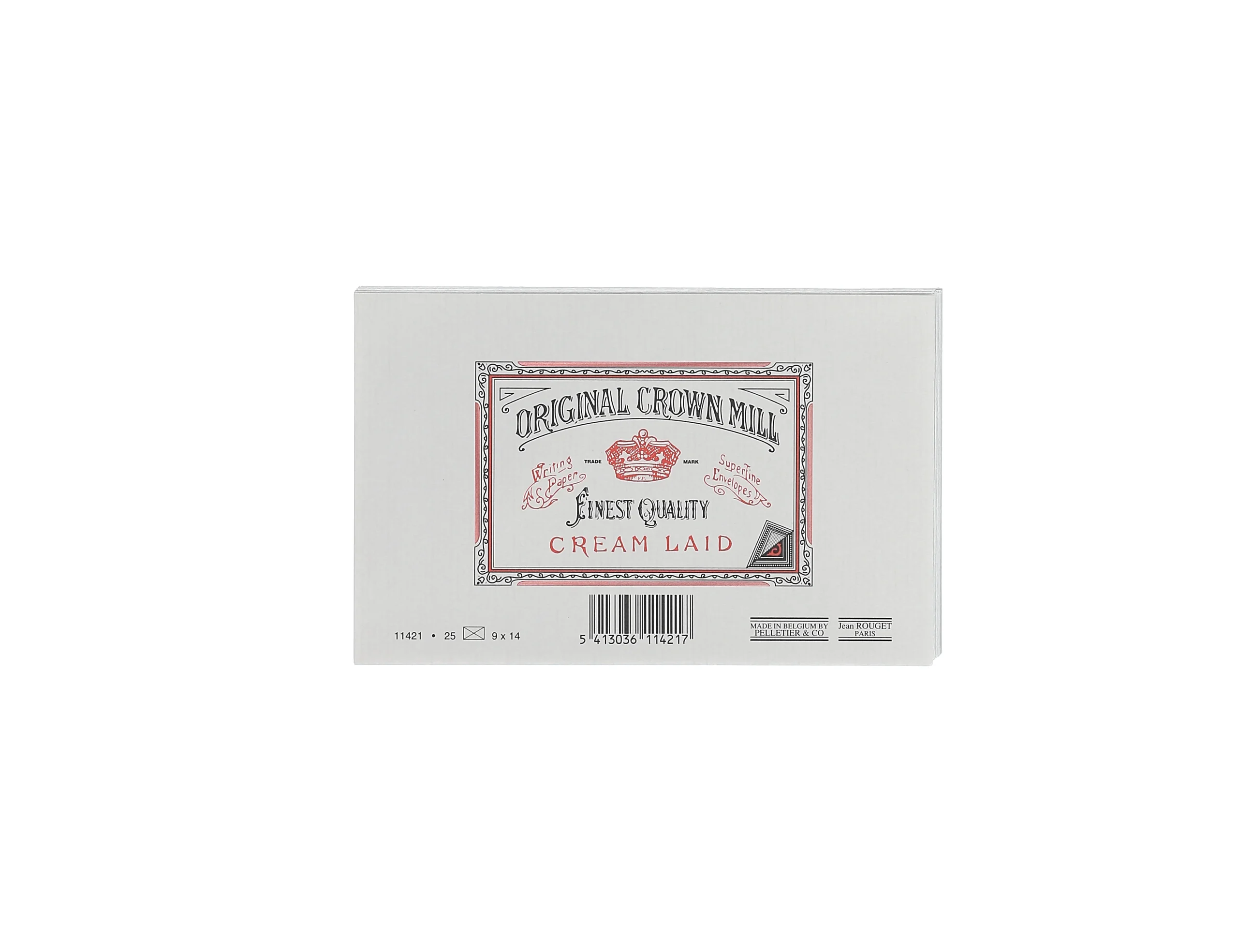 25 enveloppes ORIGINAL CROWN MILL Papier Vergé - Visite (90 x 140 mm) - 100 g/m² - Gris