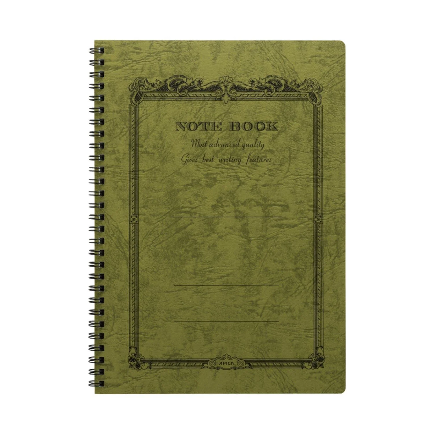 Carnet APICA CD Twing Ring Notebook - B5 - Ligné - Olive
