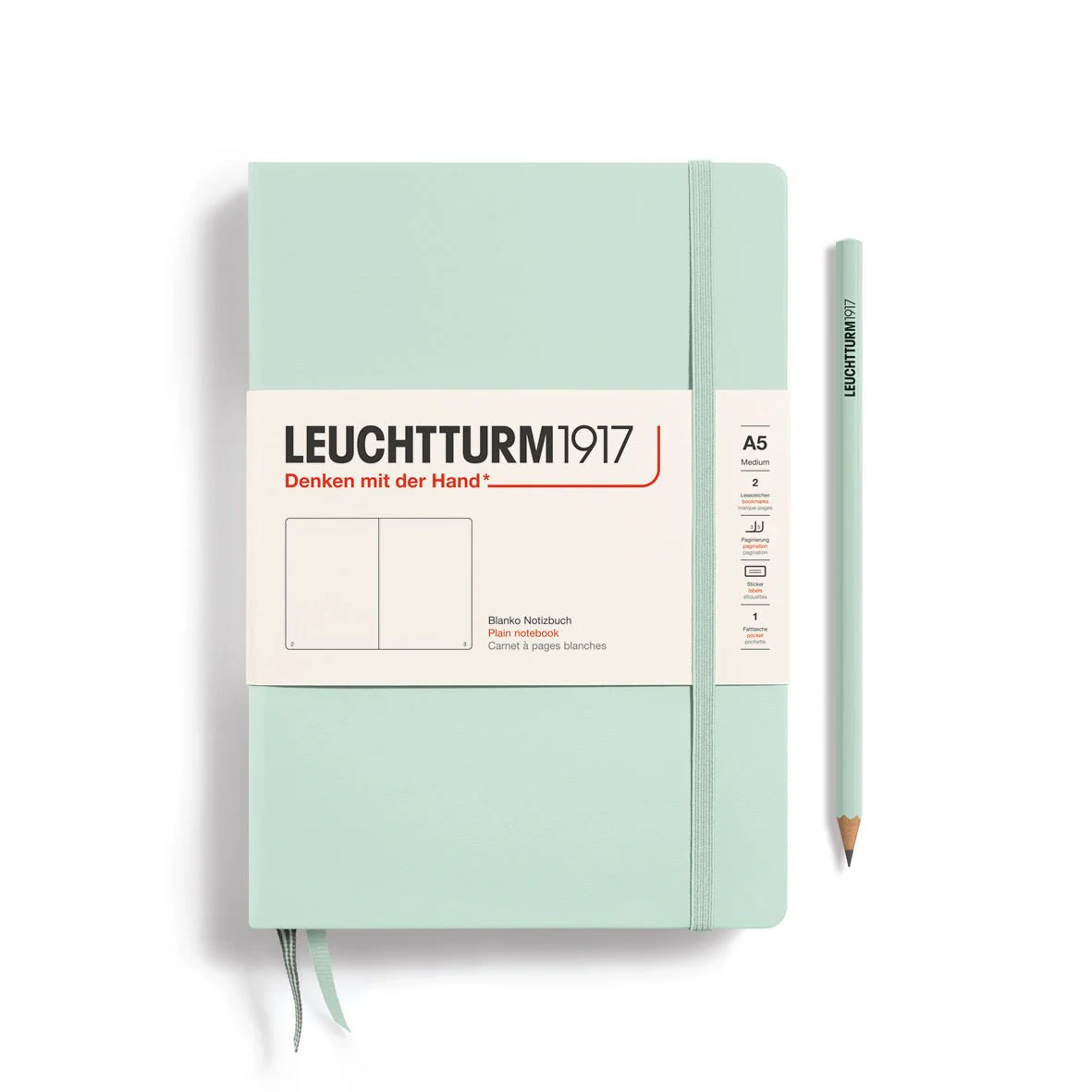Carnet LEUCHTTURM1917 Classic - A5 - Hardcover - Uni - Mint Green