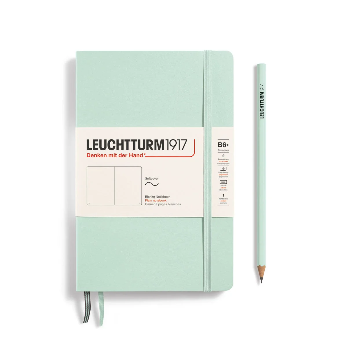 Carnet LEUCHTTURM1917 Classic - B6+ - Softcover - Uni - Mint Green