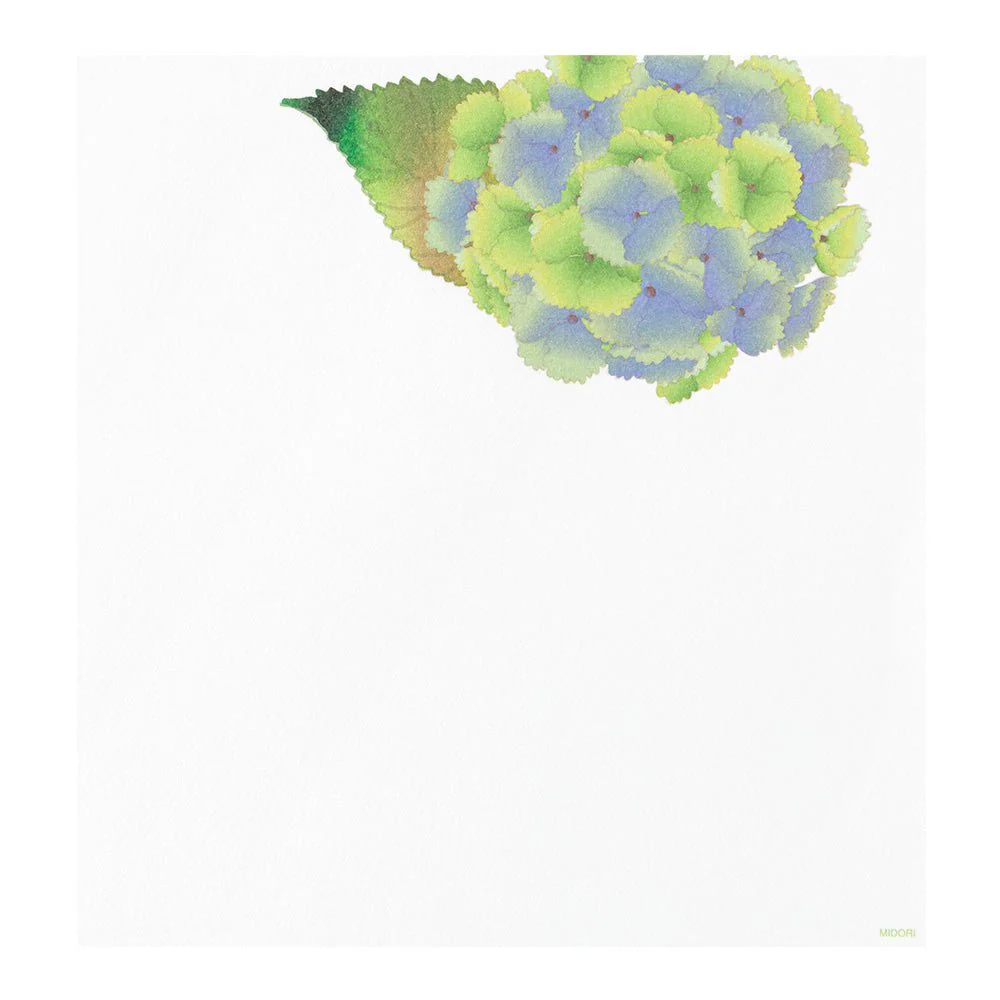 Papier à lettres MIDORI washi - 177 x 168 mm - Hortensia – Image 4