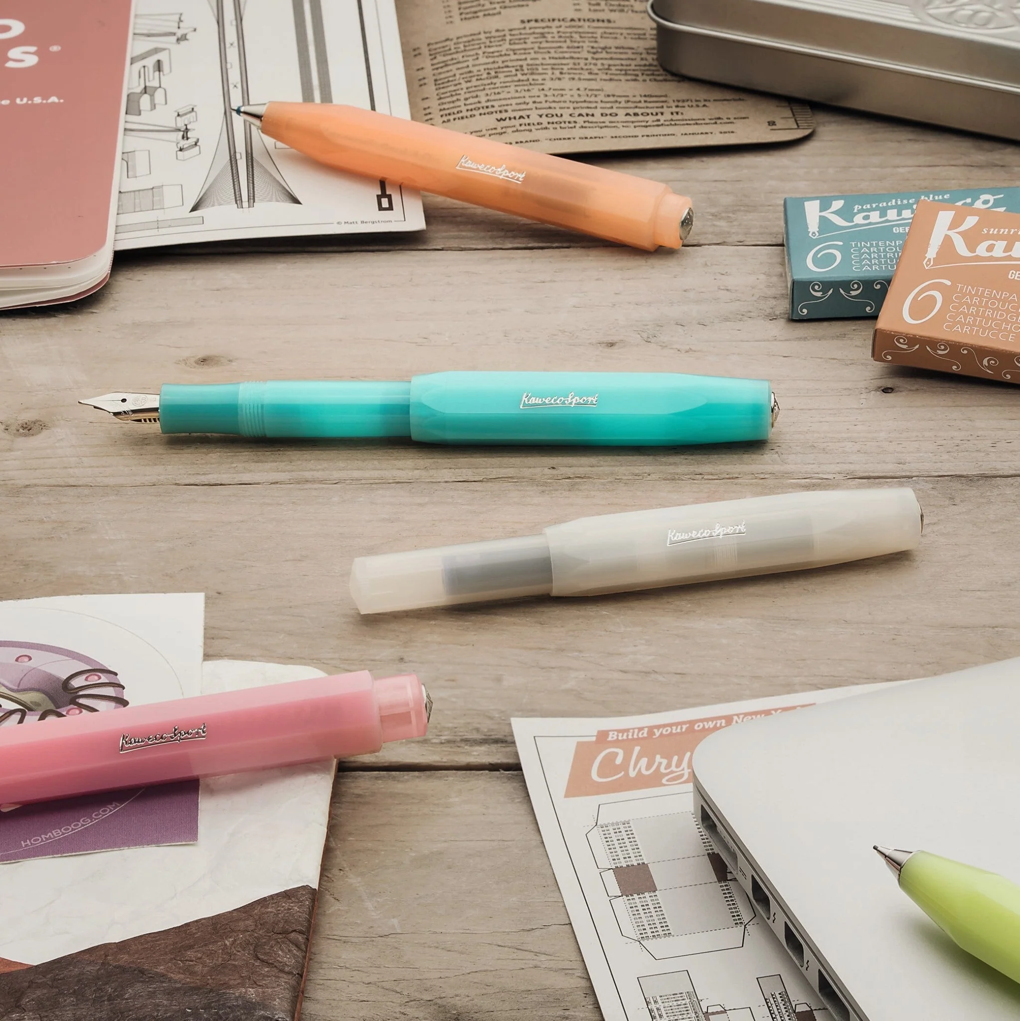 Stylo plume KAWECO Frosted Sport - Soft Mandarin – Image 6